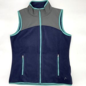 Head Navy Fleece Vest, Medium
